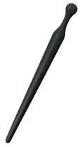 Черный силиконовый уретральный плаг - 10 см, цвет черный - Toyfa