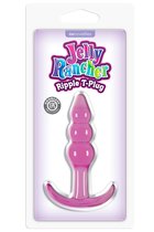 Фиолетовая анальная пробка Jelly Rancher T-Plug Ripple Purple - 10,9 см - NS Novelties