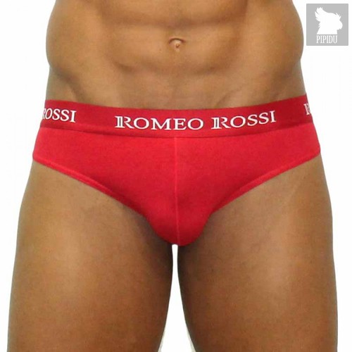 Трусы мужские брифы красные, цвет красный - Romeo Rossi