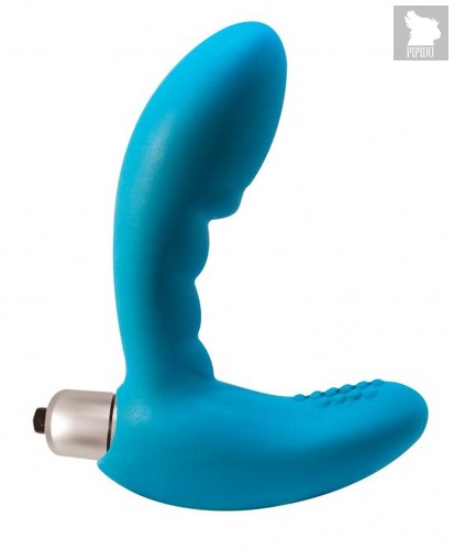 Голубой стимулятор простаты с вибрацией Wonder Touch Aqua, цвет голубой - Lola Toys