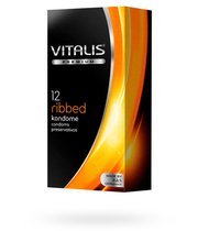Презервативы VITALIS Ribbed ребристые, 12 шт. - VITALIS