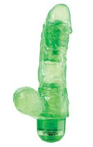 Зелёный гелевый вибраторJELLY JOY 6INCH 10 RHYTHMS GREEN - 15 см, цвет зеленый - Dream toys
