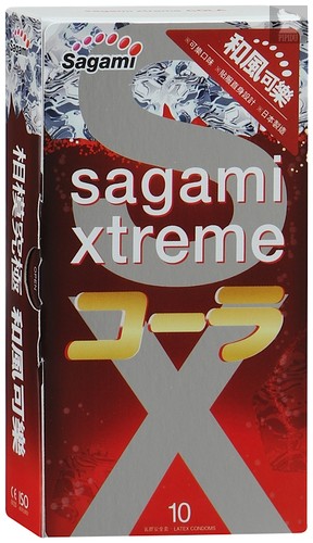 Презерватив Sagami Xtreme Cola со вкусом колы, 10 шт. - Sagami