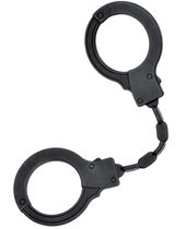 Черные силиконовые наручники A-Toys без ключа, цвет черный - Toyfa
