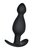 Черная анальная пробка с ограничителем - 11,5 см, цвет черный - Toyfa