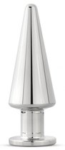 Серебристая анальная пробка Sinner Metal Pointy Buttplug - 11,5 см. - EDC Wholesale