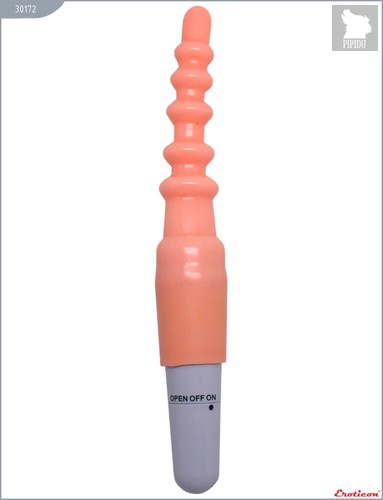 Телесный гелевый анальный вибратор - 20,5 см - Eroticon