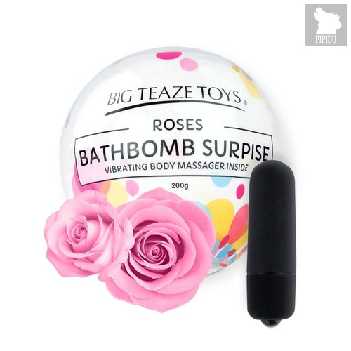 Бомбочка для ванны Bath Bomb Surprise Rose + вибропуля - Big Teaze Toys