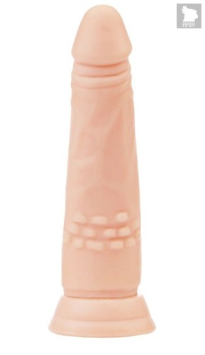 Телесный фаллоимитатор A-toys с присоской и шишечками - 16,5 см, цвет телесный - Toyfa