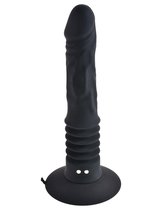 Анальный вибростимулятор Vibrating Ass Fucker с поступательными движениями, цвет черный - Pipedream