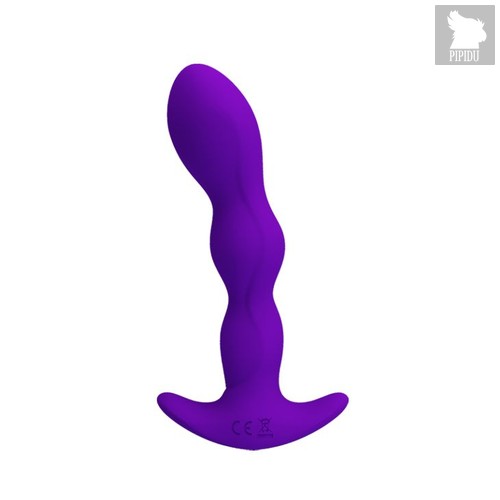 Фиолетовый анальный стимулятор простаты с вибрацией Yale - 14,5 см., цвет фиолетовый - Baile
