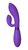 Фиолетовый вибратор Gina с клиторальным отростком - 20 см, цвет пурпурный - indeep