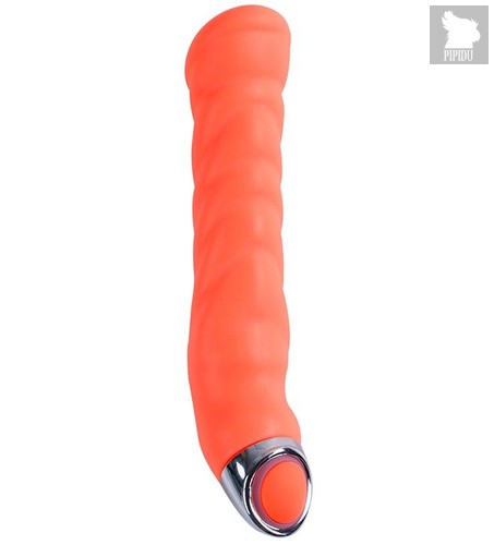 Оранжевый силиконовый G-вибратор PURRFECT SILICONE G-SPOT VIBRATOR - 17,7 см, цвет оранжевый - Dream toys