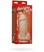 Фаллоимитатор с имитацией семяизвержения The Amazing Squirting Realistic Cock - 18,8 см., цвет телесный - Doc Johnson