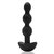 Чёрная анальная виброёлочка TRIPLET ANAL BEADS BLACK - 14 см, цвет черный - B-vibe