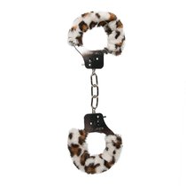 Наручники с леопардовым мехом Furry Handcuffs, цвет леопард - EDC Wholesale