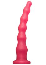 Розовый удлинённый анальный стимулятор с шариками - 22 см., цвет розовый - Lovetoy (А-Полимер)