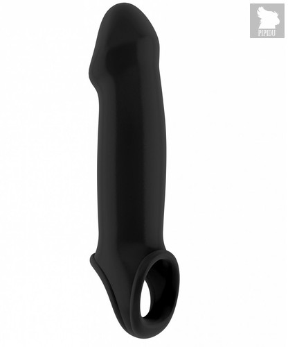 Чёрная насадка на пенис SONO №17, цвет черный - Shots Media