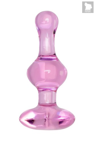 Розовая фигурная анальная втулка - 9,8 см., цвет розовый - Sexus