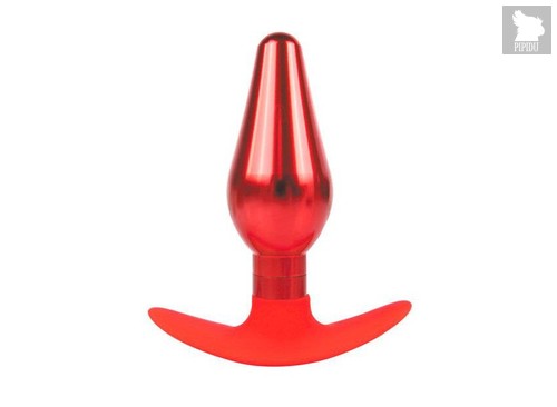 Красная анальная каплевидная втулка - 10,9 см., цвет красный - Bioritm