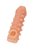 Телесная закрытая насадка с шариками Cock Sleeve 010 Size L - 17,6 см., цвет телесный - Kokos