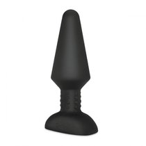 Большая чёрная вибропробка Rimming Plug XL - 16 см, цвет черный - B-vibe
