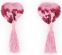 Розовые пэстисы-сердечки с кисточками, цвет розовый - Bioritm