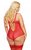 Роскошное боди с кружевом Amanda, цвет красный, XL - SoftLine Collection (SLC)