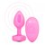 Розовый анальный плаг с кристаллом-сердцем Vibrating Heart Shape Jewel Plug S-M, цвет розовый - B-vibe