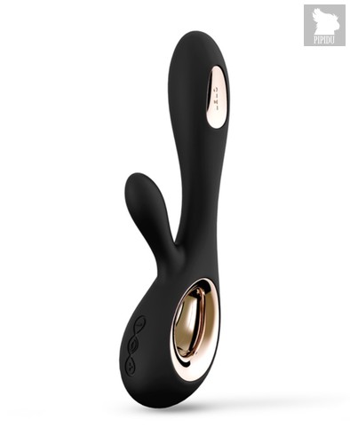 Черный вибратор-кролик Lelo Soraya Wave - 21,8 см., цвет черный - LELO