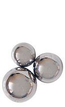 Набор из 3 вагинальных шариков без шнурка, цвет серебряный - Bioritm