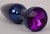 Анальная пробка металл 11,2х2,9см синяя с фиолетовым 47197-MM - Eroticon