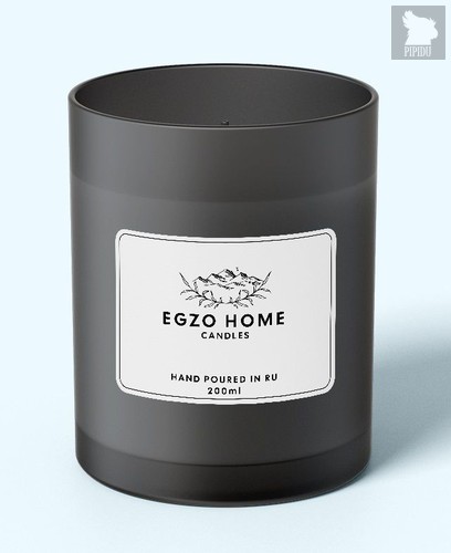 Свеча в чёрном стеклянном стакане - 200 мл., цвет черный - Egzo