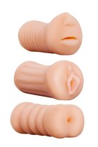 Набор из 3 мастурбаторов LIFELIKE STROKER SET, цвет телесный - Dream toys