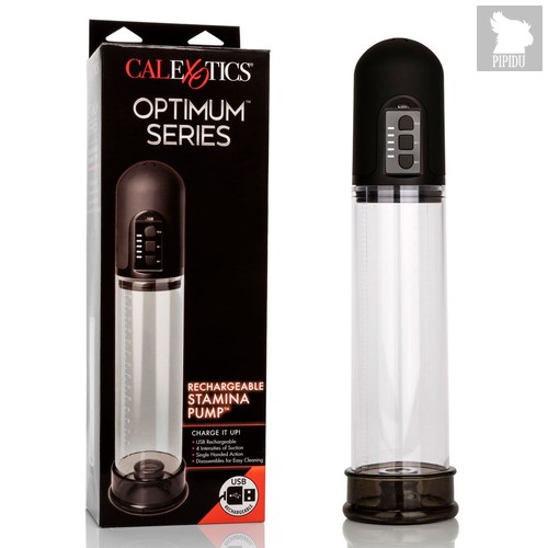 Автоматическая перезаряжаемая помпа Rechargeable Stamina Pump, цвет черный/прозрачный - California Exotic Novelties