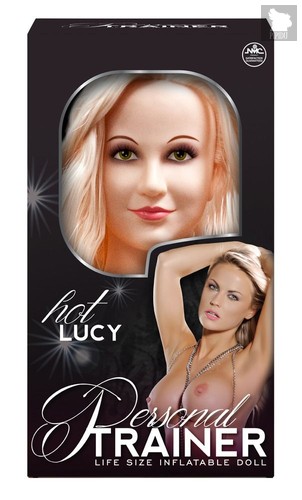 Надувная кукла с вибрацией и 2 любовными отверстиями Hot Lucy Lifesize Love Doll, цвет телесный - Nanma (NMC)