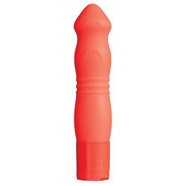 Оранжевый силиконовый вибромассажёр NEON BLISS VIBRATOR - 9 см, цвет оранжевый - Dream toys