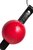 Красный кляп-шар на черных ремешках Anonymo, цвет красный/черный - Toyfa