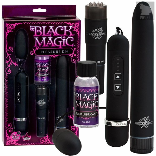 Набор вибраторов Black Magic Pleasure Kit, цвет черный - Doc Johnson
