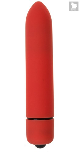 Красная вибропуля с заострённым кончиком - 9,3 см., цвет красный - Oyo