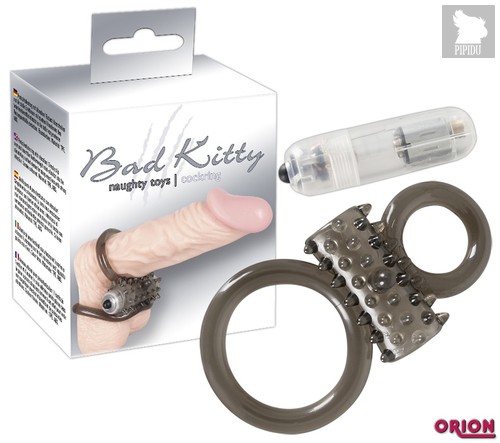 Виброкольцо для пениса с вибропулей Bad Kitty - ORION