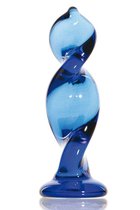 Синий стимулятор-спираль из стекла - 12,5 см, цвет синий - Sexus