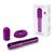 Фиолетовый жезловый вибратор Le Wand Grand Bullet с двумя нежными насадками, цвет фиолетовый - Le Wand