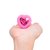 Розовый анальный плаг с кристаллом-сердцем Vibrating Heart Shape Jewel Plug S-M, цвет розовый - B-vibe