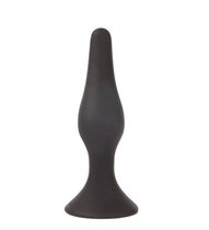 Чёрная анальная пробка Sex Expert - 11 см., цвет черный - Bioritm