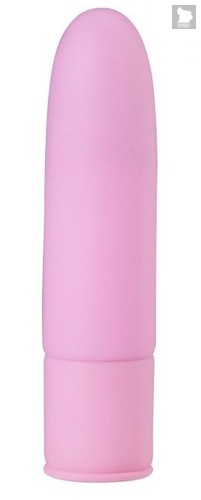 Розовый силиконовый мини-вибратор - 10 см., цвет розовый - Nanma (NMC)