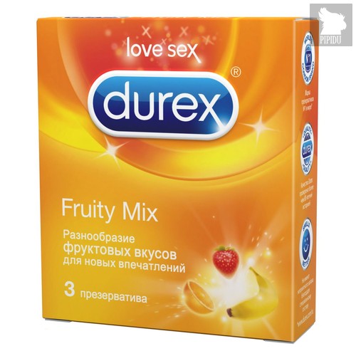 Презервативы Durex Fruity Mix, 3 шт. - Durex