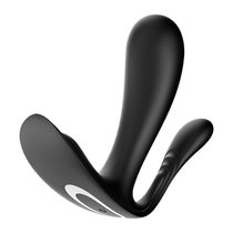 Черный анально-вагинальный вибромассажер Top Secret+, цвет черный - Satisfyer