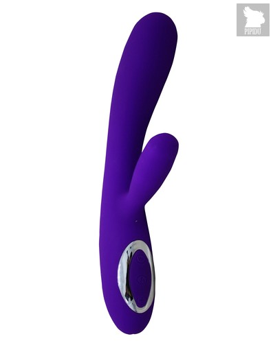 Фиолетовый вибратор Alpha с клиторальным отростком и нагревом - 19 см, цвет фиолетовый - RestArt