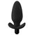 Черная анальная вибропробка Silicone Saddle Plug - 12,1 см., цвет черный - Blush Novelties